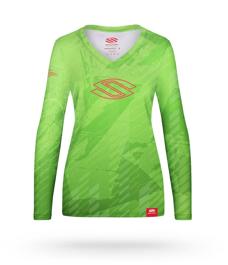 Selkirk Electrify Series Longsleeve V-Neck (W)(Green)