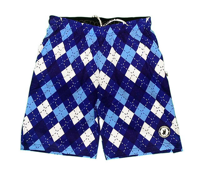 Flow Society Pickleball 7" Argyle Short (M) (Navy)