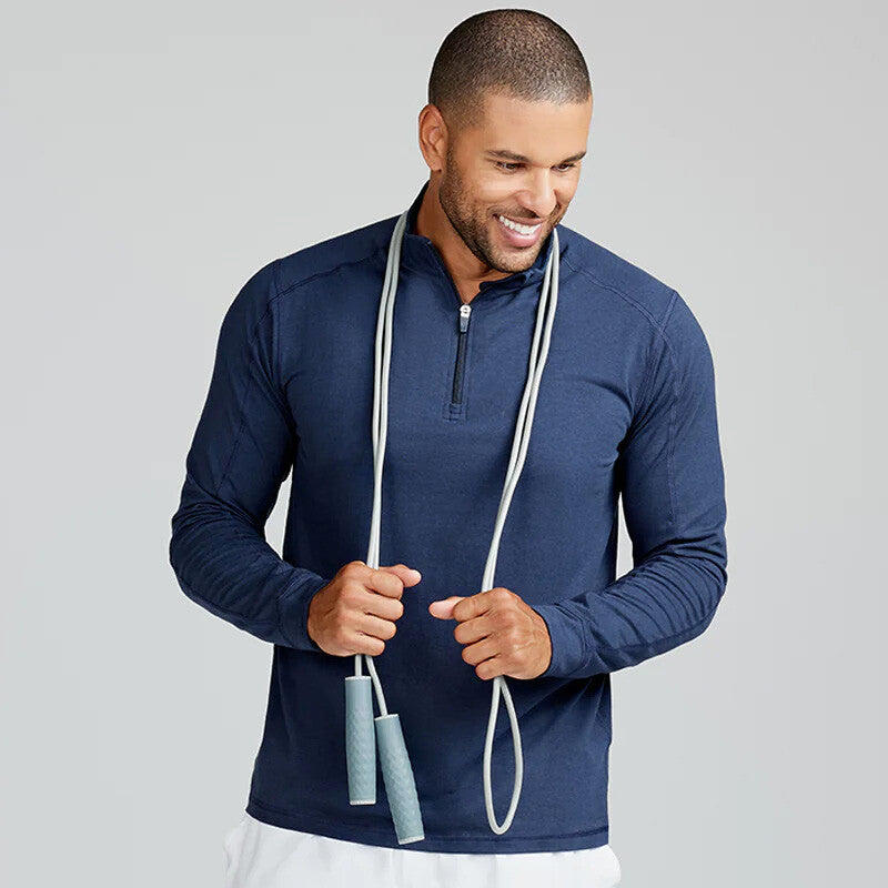 Tasc Carrollton 1/4 Zip Top (M) (Navy)