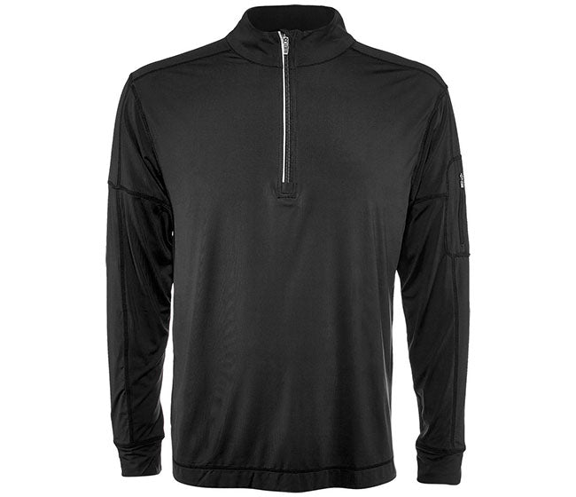 Bloquv Mock Zip Top (M) (Black)