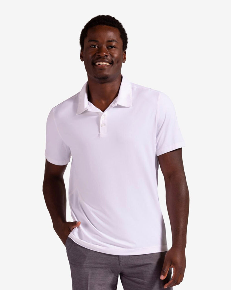 Bloquv Short Sleeve Polo (M) (White)