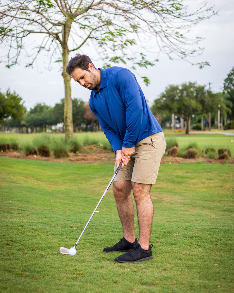 Bloquv Long Sleeve Polo (M) (Navy) Bloquv