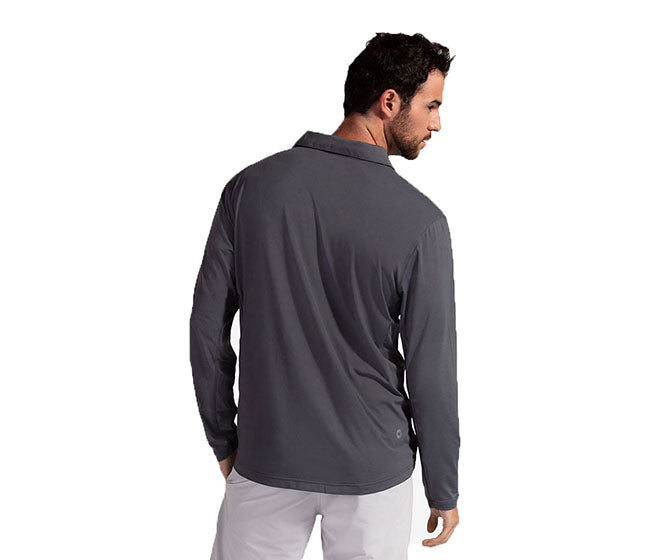 Bloquv Long Sleeve Polo (M) (Grey)