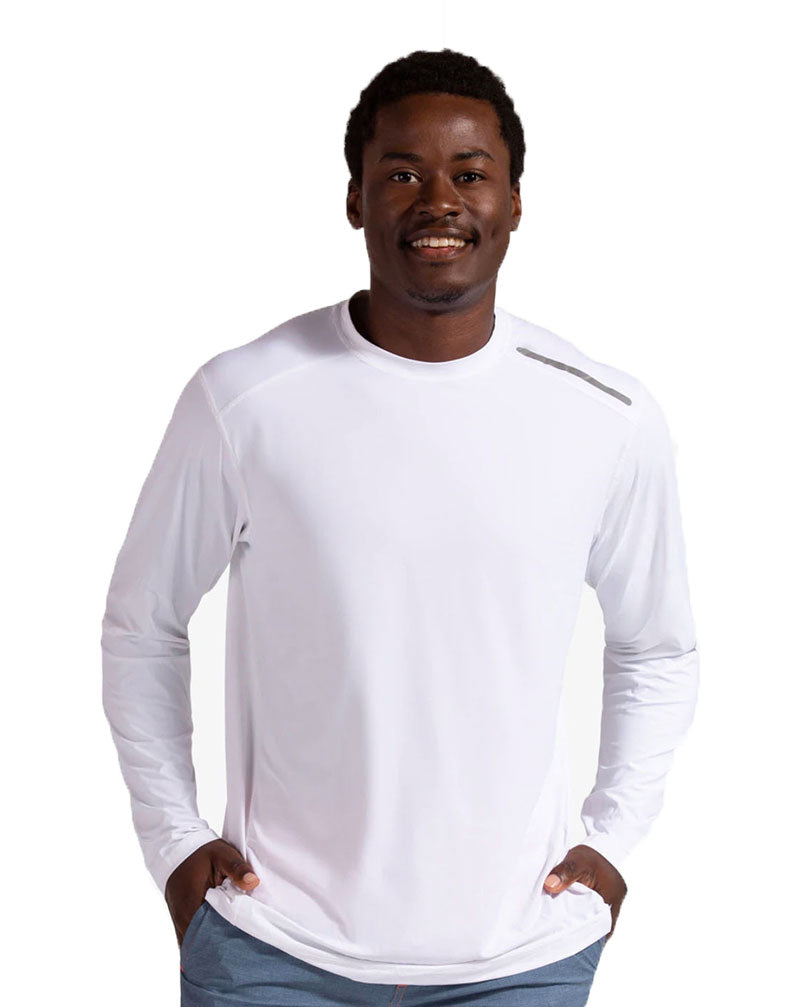 Bloquv Jet Long Sleeve Tee (M) (White)