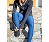 Bloquv Mock Zip Top (W) (Black)