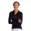 Bloquv Mock Zip Top (W) (Black)