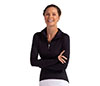 Bloquv Mock Zip Top (W) (Black)