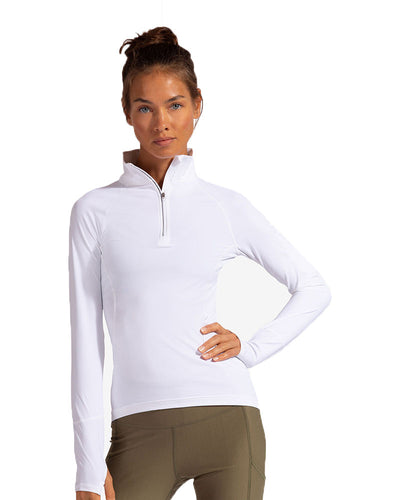 Bloquv Mock Zip Top (W) (White) Bloquv