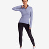 Bloquv Mock Zip Top (W) (Blue)