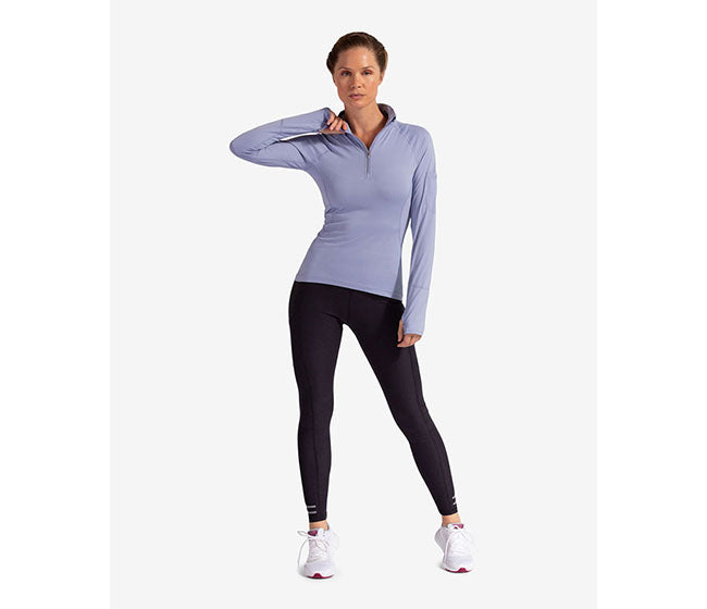 Bloquv Mock Zip Top (W) (Blue)