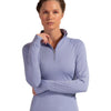 Bloquv Mock Zip Top (W) (Blue)