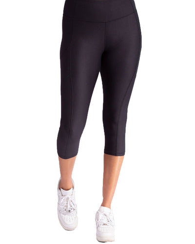 Bloquv Compression Capri Tights (W) (Black)