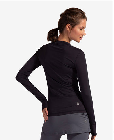Bloquv 24/7 Long Sleeve Top (W) (Black)