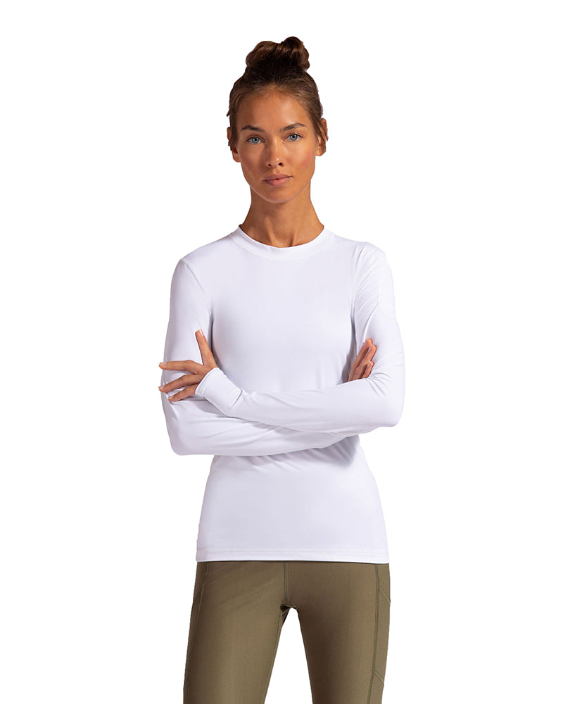 Bloquv 24/7 Long Sleeve Top (W) (White) Bloquv