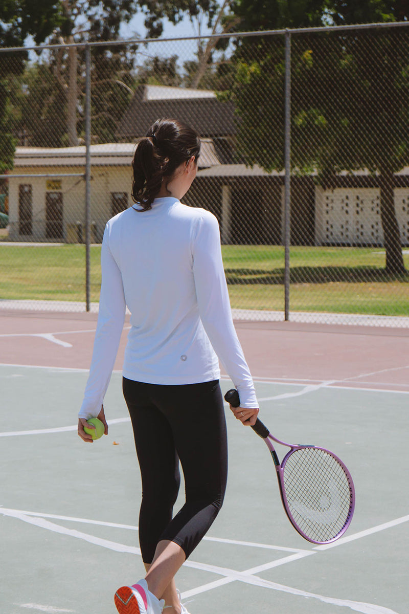 Bloquv 24/7 Long Sleeve Top (W) (White) Bloquv