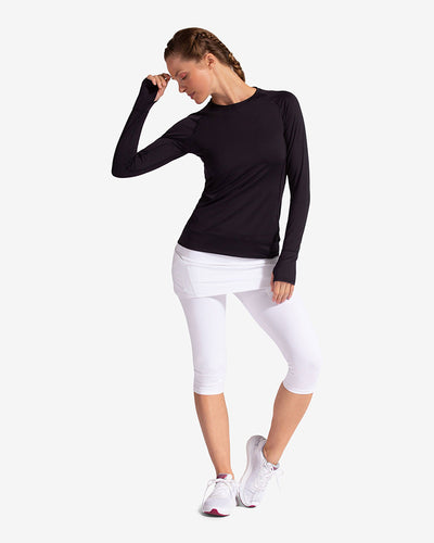 Bloquv Long Sleeve Pullover (W) (Black) Bloquv
