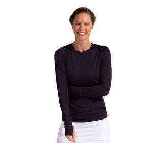 Bloquv Long Sleeve Pullover (W) (Black)