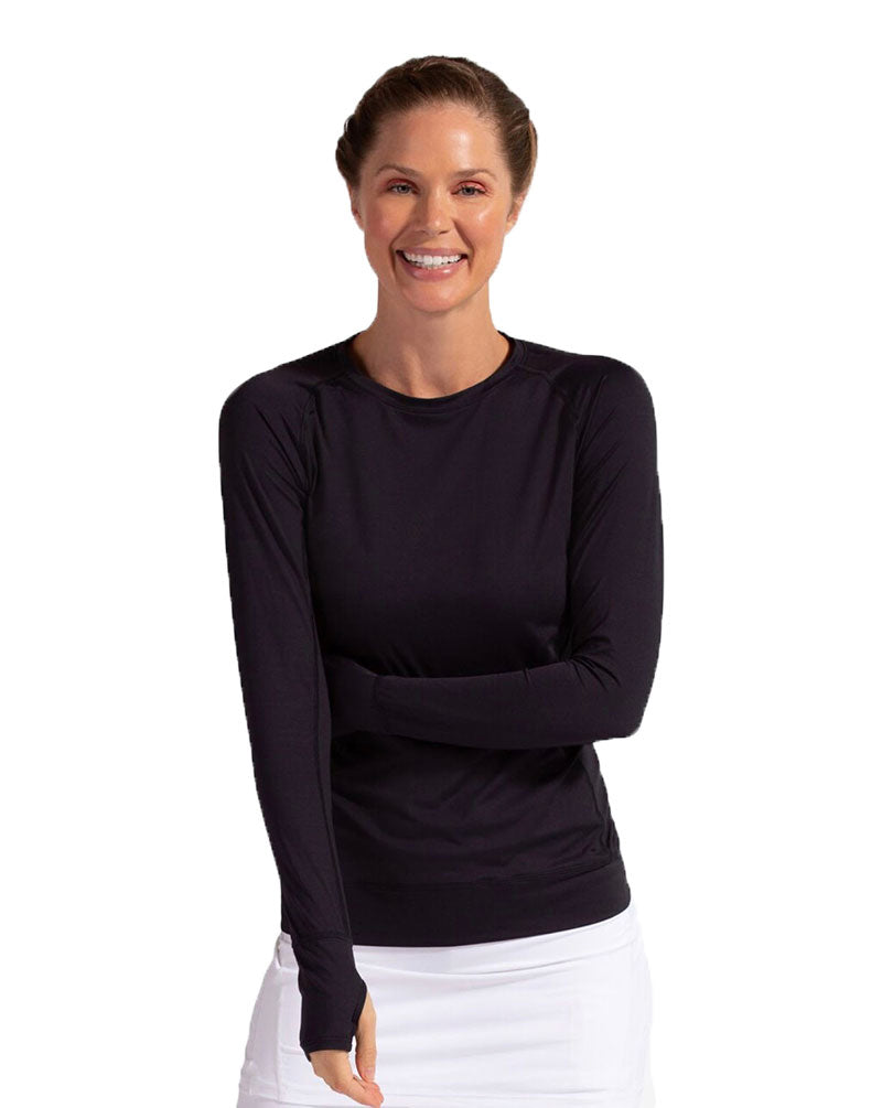 Bloquv Long Sleeve Pullover (W) (Black) Bloquv