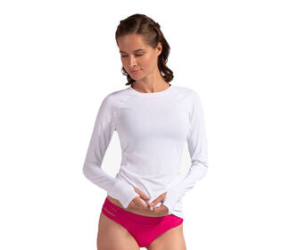Bloquv Long Sleeve Pullover (W) (White)