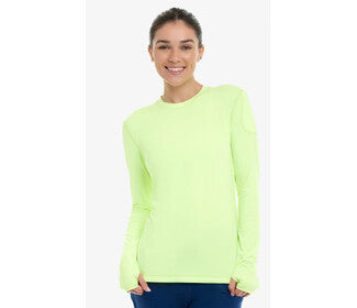 Bloquv 24/7 Long Sleeve Top (W) (Neon Yellow)