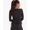 Bloquv Drawstring Long Sleeve Crew (W) (Black) Bloquv