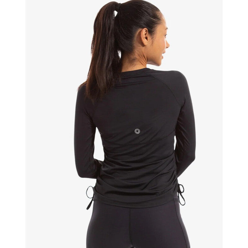 Bloquv Drawstring Long Sleeve Crew (W) (Black) Bloquv