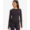 Bloquv Drawstring Long Sleeve Crew (W) (Black) Bloquv