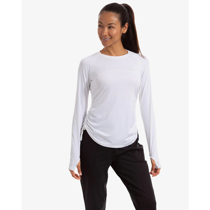 Bloquv Drawstring Long Sleeve Crew (W) (Black) Bloquv