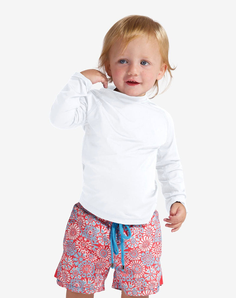 Bloquv Kids Crew Neck Long Sleeve Top (U) (White)