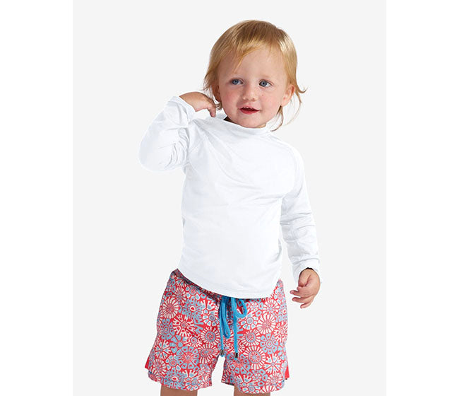 Bloquv Kids Crew Neck Long Sleeve Top (U) (White)