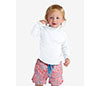 Bloquv Kids Crew Neck Long Sleeve Top (U) (White)