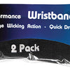 Tourna Hi-Performance Wristband (2 Pair) (Black) Tourna