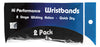 Tourna Hi-Performance Wristband (2 Pair) (Black) Tourna