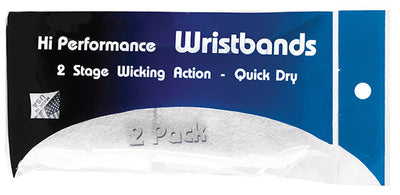 Tourna Hi-Performance Wristband (2 Pair) (Black) Tourna