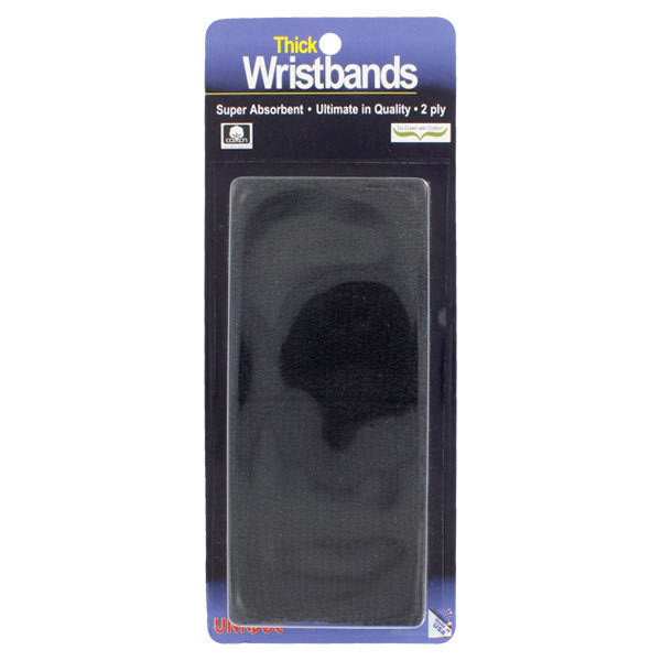 Tourna Super Thick Wristbands (2X) (White) Tourna