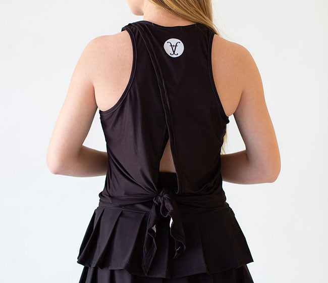 Faye+Florie Tie Back Tank (W) (Black)