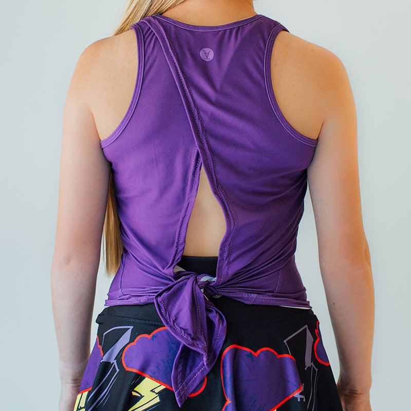 Faye+Florie Tie Back Tank (W) (Purple)