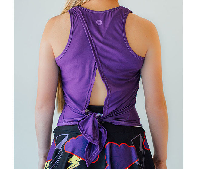 Faye+Florie Tie Back Tank (W) (Purple)