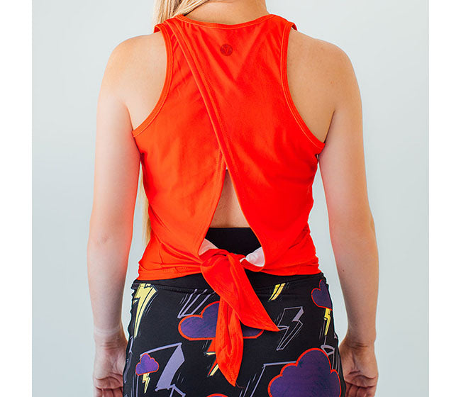 Faye+Florie Tie Back Tank (W) (Red)
