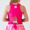 Faye+Florie Tie Back Tank (W) (Launch Pink)