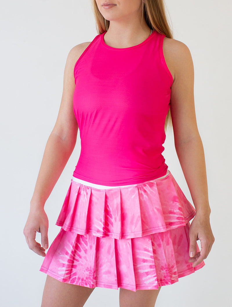 Faye+Florie Tie Back Tank (W) (Launch Pink)
