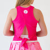 Faye+Florie Tie Back Tank (W) (Launch Pink)