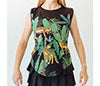 Faye+Florie Jungle Print Muscle Tank (W) (Black)