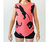 Faye+Florie Panther Print Muscle Tank (W) (Pink)