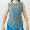 Faye+Florie Tiger Print Muscle Tank (W) (Blue/Orange)