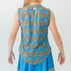 Faye+Florie Tiger Print Muscle Tank (W) (Blue/Orange)