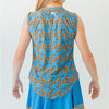 Faye+Florie Tiger Print Muscle Tank (W) (Blue/Orange)