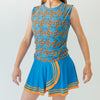 Faye+Florie Tiger Print Muscle Tank (W) (Blue/Orange)