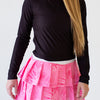 Faye+Florie Tie Back Long Sleeve Top (W) (Black)