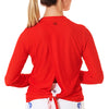 Faye+Florie Tie Back Long Sleeve Top (W) (Red)